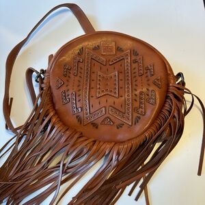 STS Ranchwear Wayfarer Leather Fringe Crossbody Bag